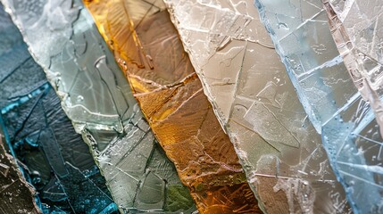Wall Mural - Close-up of a beautiful, colorful glass mosaic.