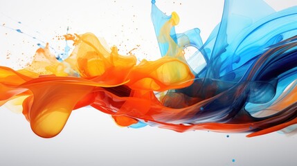 Wall Mural - Abstract, colorful fluid dynamics in motion