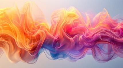 Wall Mural - Abstract, colorful fluid dynamics in motion