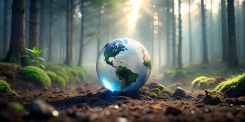 Wall Mural - earth in the forest