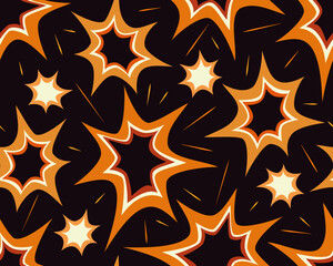 Wall Mural - seamless explosion pattern. big bang, boom and bomb burst, endless background in cartoon comic style