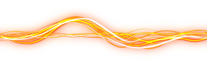 Wall Mural - yellow cable lines with glowing effect