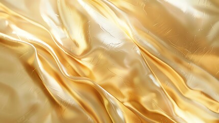 Wall Mural - a smooth, flowing golden fabric texture.