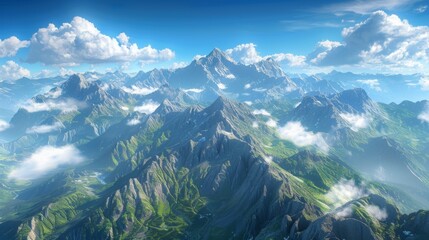 Wall Mural - The Swiss Alps, Switzerland - Majestic mountain ranges and alpine scenery