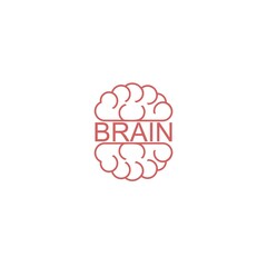 Poster - Brain word icon isolated on white background