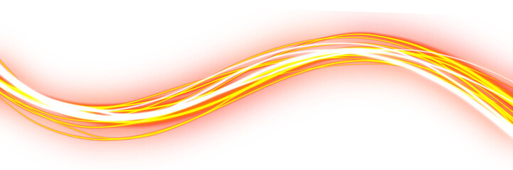 Wall Mural - luxury neon lines with yellow and orange light