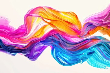 Wall Mural - Abstract Swirling Colors in Yellow, Pink, Blue, and Purple