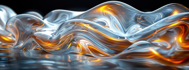 blue vibrant abstract background with flowing curves. waves and dynamic patterns for luxury effect. 