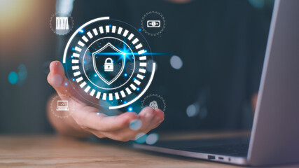 data protection concept and secure internet security access ,cyber security technology ,login to onl