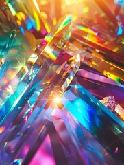 Canvas Print - Multicolored crystal overlays for enhancing party lighting and adding creative flair.