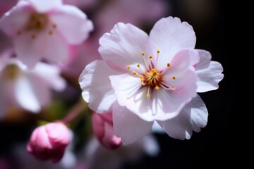 Sticker - Delicate pink cherry blossom flowers in bloom