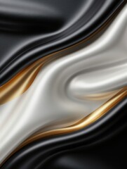 Canvas Print - Elegant fabric texture with flowing curves