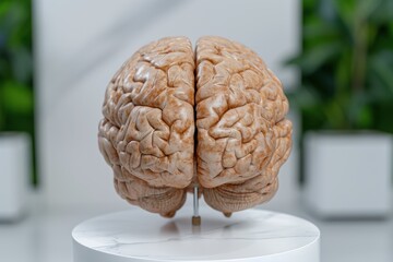 Wall Mural - Close-up of a human brain model