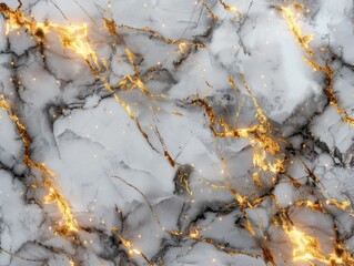 Canvas Print - Close-up of marble surface with gold streaks