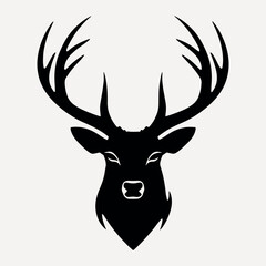 Wall Mural - Elegant deer silhouette logo