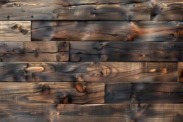 Wall Mural - Rustic Charred Wooden Planks - High-Resolution Texture for Design, Wallpaper, and Posters