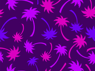 Wall Mural - seamless pattern with palm trees. summer time, wallpaper with tropical palm trees pattern. design fo