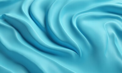 Poster - Abstract blue fabric texture with soft folds