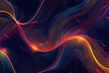 Wall Mural - A colorful, abstract design with a purple line, generative ai image.