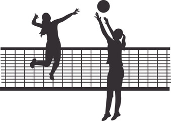 Volleyball Player Silhouette