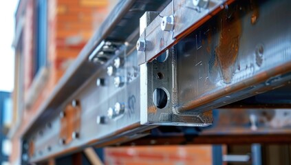 Wall Mural - Close-Up of Steel Construction Beam