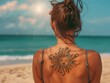 © Alexander Chaykin - A woman with a sun tattoo on her back