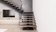 © Westend61 - Wooden stairway in modern two-story house