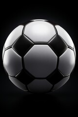 Realistic soccer ball isolated on a clean white background for striking visual impact