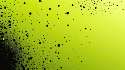 Wall Mural - A green background with black dots. The background is a bright green color and the dots are scattered all over it