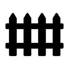 Poster - A glyph style icon of fence