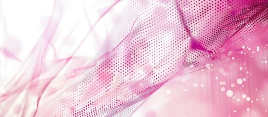 Poster - Transparent material with small perforations creating a bright white and pink background suitable for a copy space image