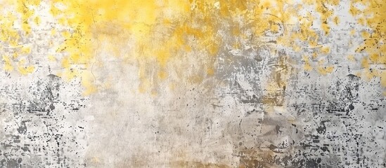 Poster - A beautiful neutral watercolor like backdrop with a weathered concrete yellow and grey gradient wall background adorned with scratches is ideal for adding text or graphics in the copy space image