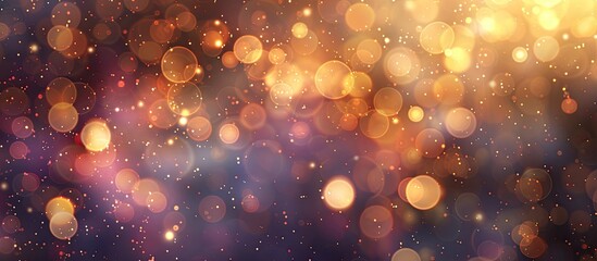 Poster - Blurred glitter Bokeh background for Christmas and New Year holidays with copy space image