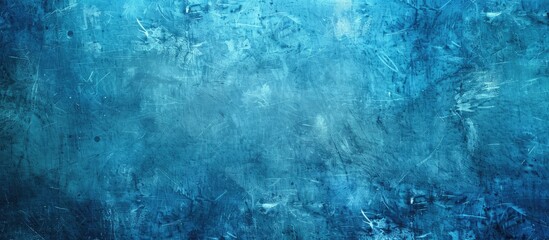 Poster - Grunge background with a blue canvas texture featuring copy space image