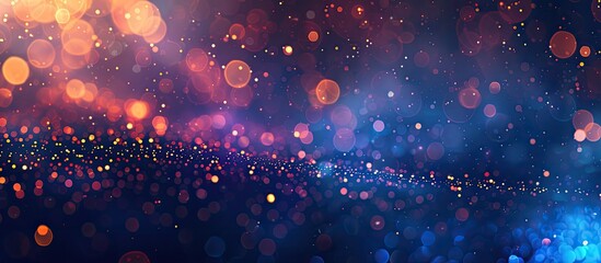 Poster - An elegant abstract background featuring glowing bokeh lights and glittering stars perfect for use as a copy space image