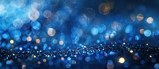 Poster - Copy space image on a blue bokeh backdrop