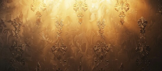 Leinwandbilder - Wall background with wallpaper texture creates room structure ideal for adding decorations or text in a copy space image