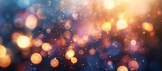 Poster - A light bokeh background adds an abstract texture to the image with copy space image