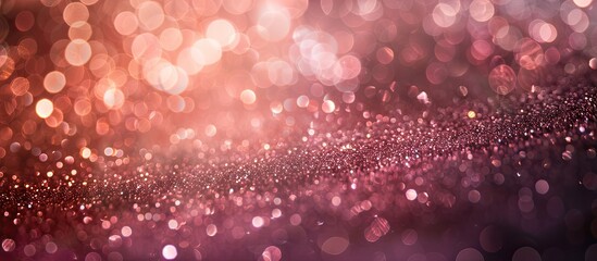 Poster - An abstract background with shimmering rose colored glitter sparkles providing a clear space for adding content or text in the image. Creative banner. Copyspace image