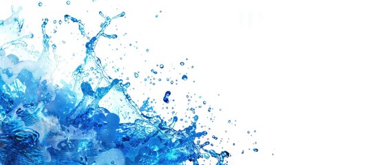 Poster - Splash of blue water with copy space image