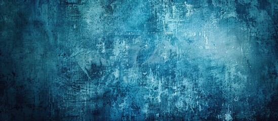 Leinwandbilder - Grunge blue texture background with artistic design and vignette ideal for a copy space image