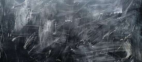 Fototapete - Erased chalk marks on a blackboard with copy space image