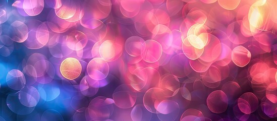 Poster - Vibrant defocused backdrop featuring large circular bokeh ideal for a copy space image