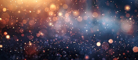 Sticker - An elegant abstract background featuring glowing bokeh lights and glittering stars perfect for use as a copy space image