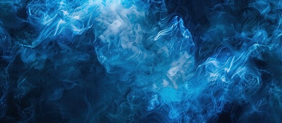 Poster - Background with abstract blue smoke perfect for copy space image