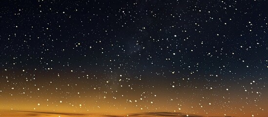 Wall Mural - colorful gradient sky at night with stars and sunset or sunrise hues in yellow and black tones creat