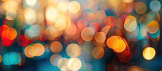 Fototapete - A bokeh background with a blurred out of focus effect ideal for a copy space image
