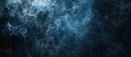 Poster - Dark backdrop with elegant smoke swirls ideal for adding text in the copy space image