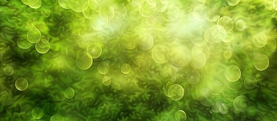 Poster - Abstract green texture for a background with blurred elements providing a defocused green backdrop background with copy space image