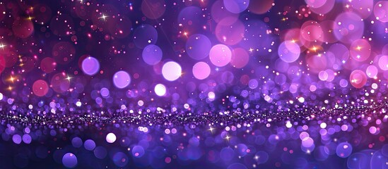 Aufkleber - Abstract Christmas background with purple glitter texture and bokeh effects perfect for festive designs Includes copy space image